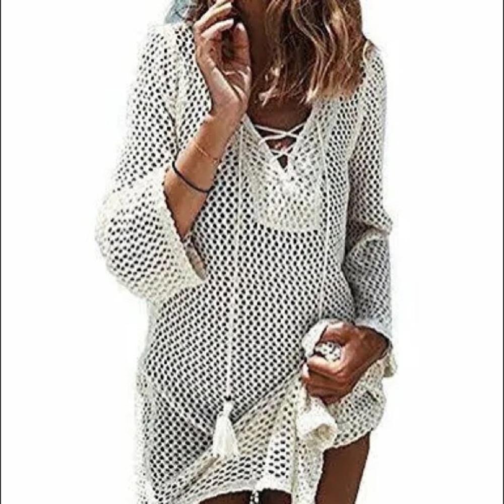 🌻 5/25  NEW Women’s Fashion Swimwear Crochet Tunic Cover Up/Beach